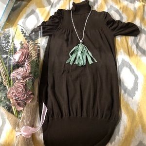 Brown sweater dress